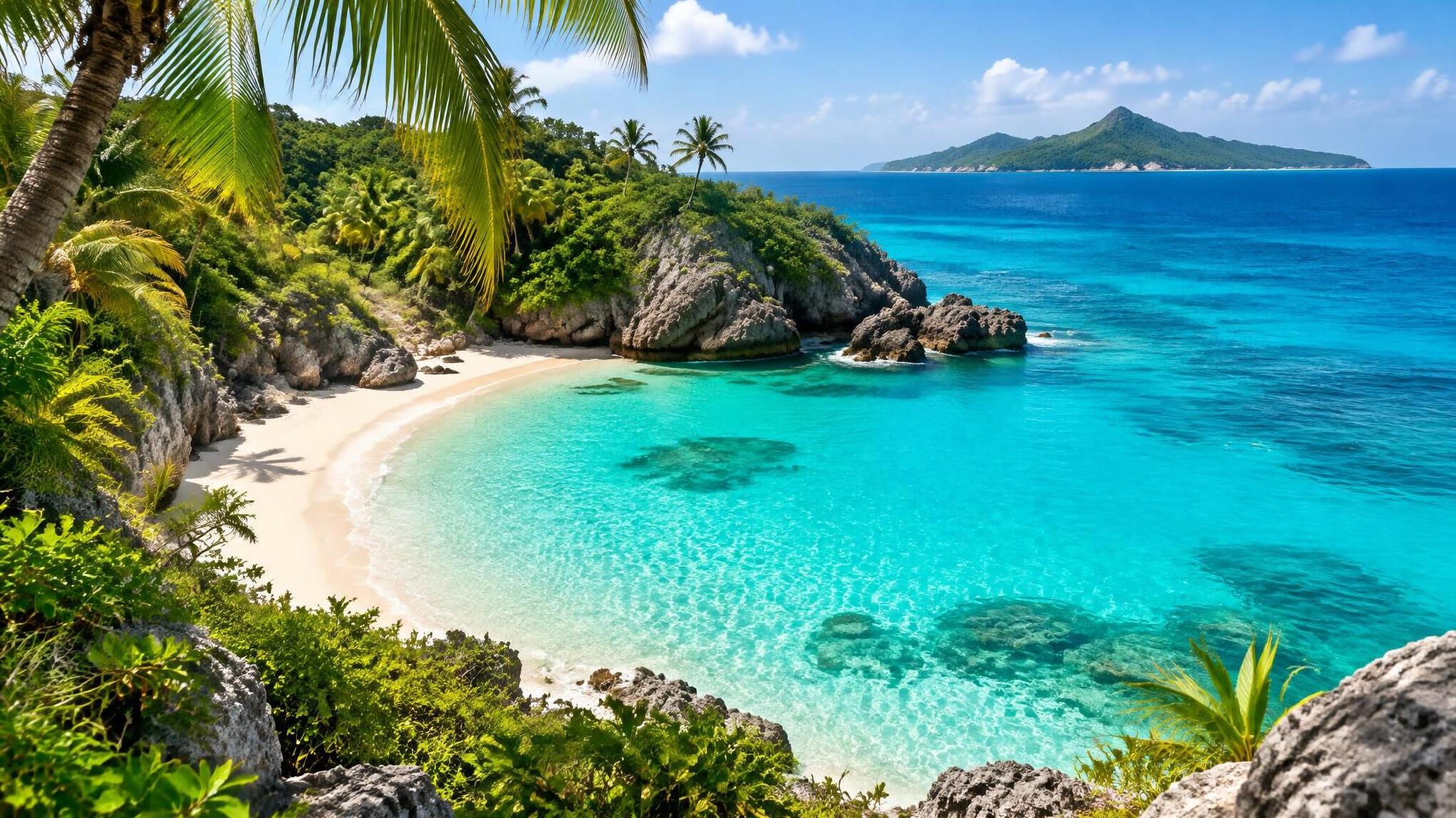 hidden caribbean beach
