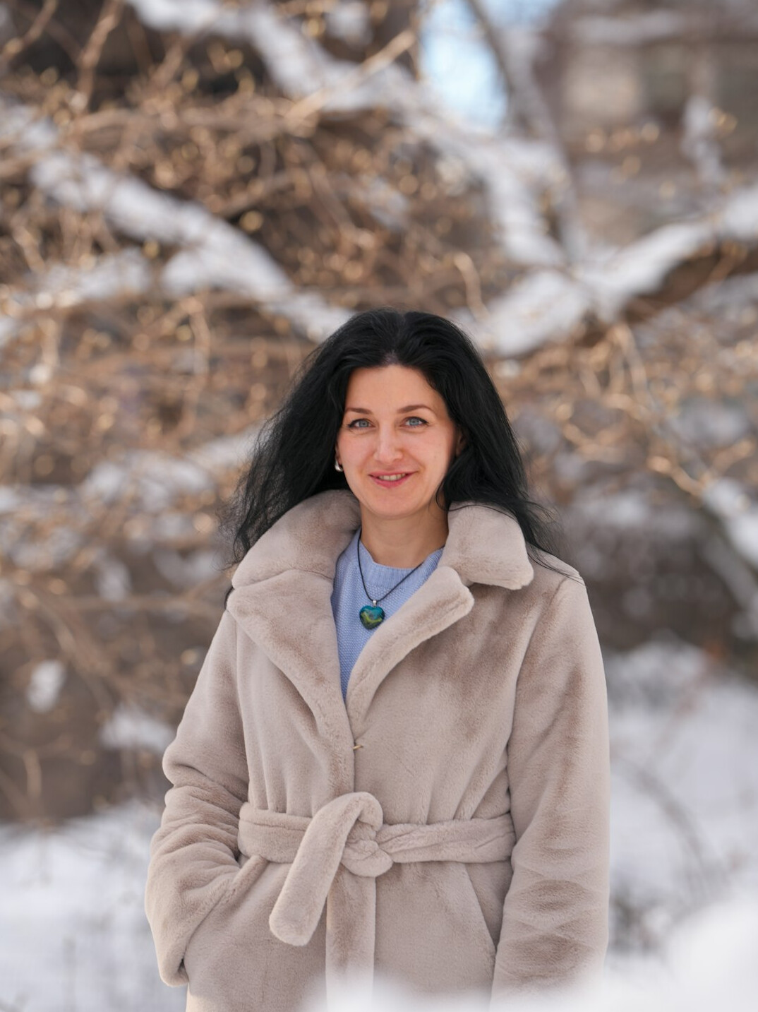 Smiling woman portrait outdoors