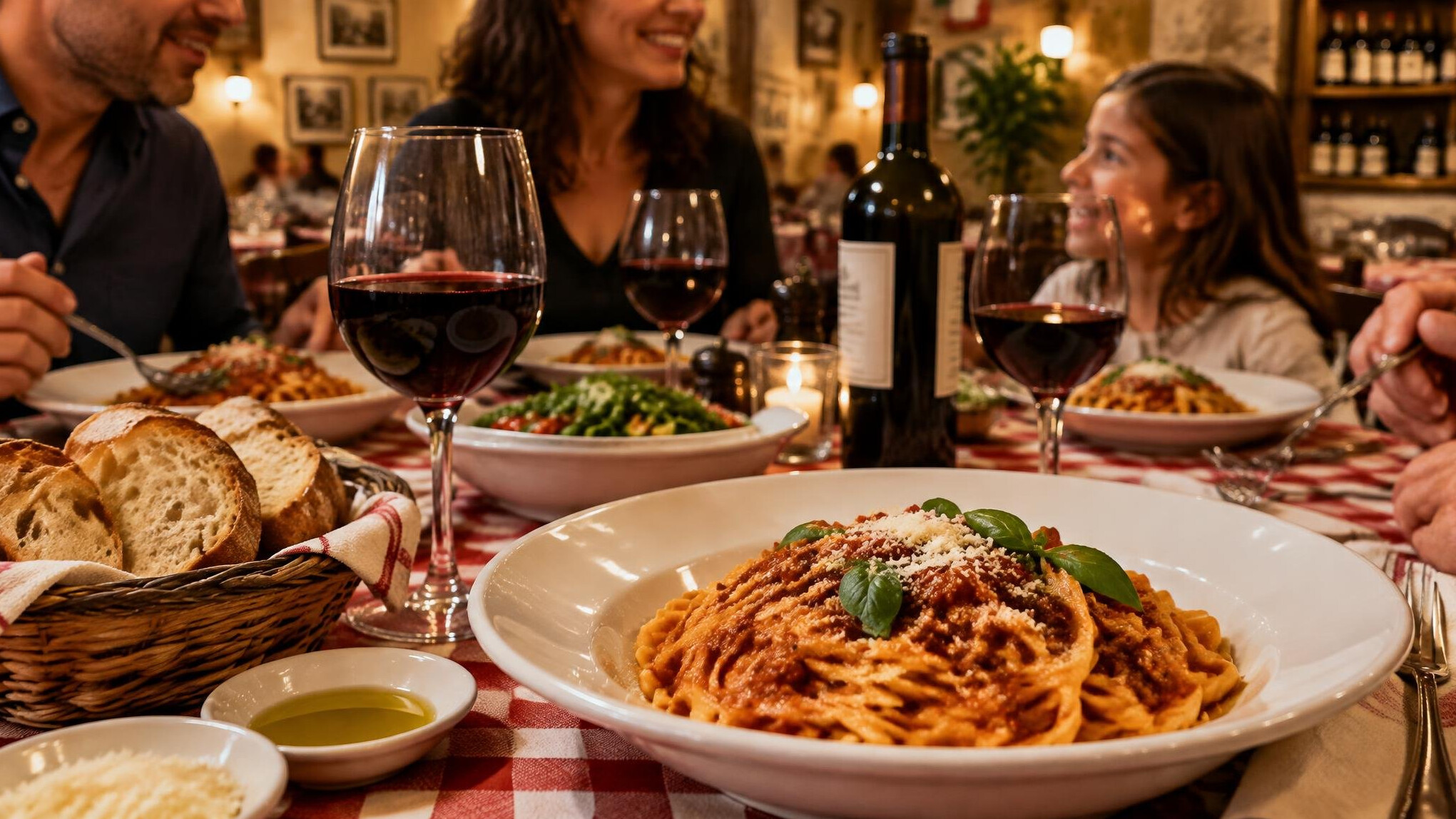 italian family dinner table